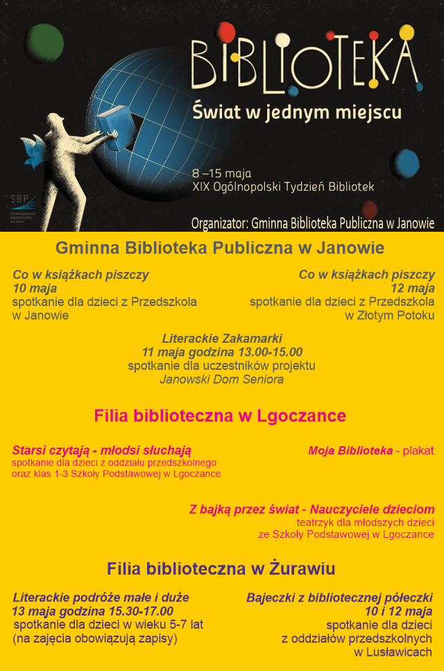 Plakat XIX Ogólnopolski Tydzień Bibliotek